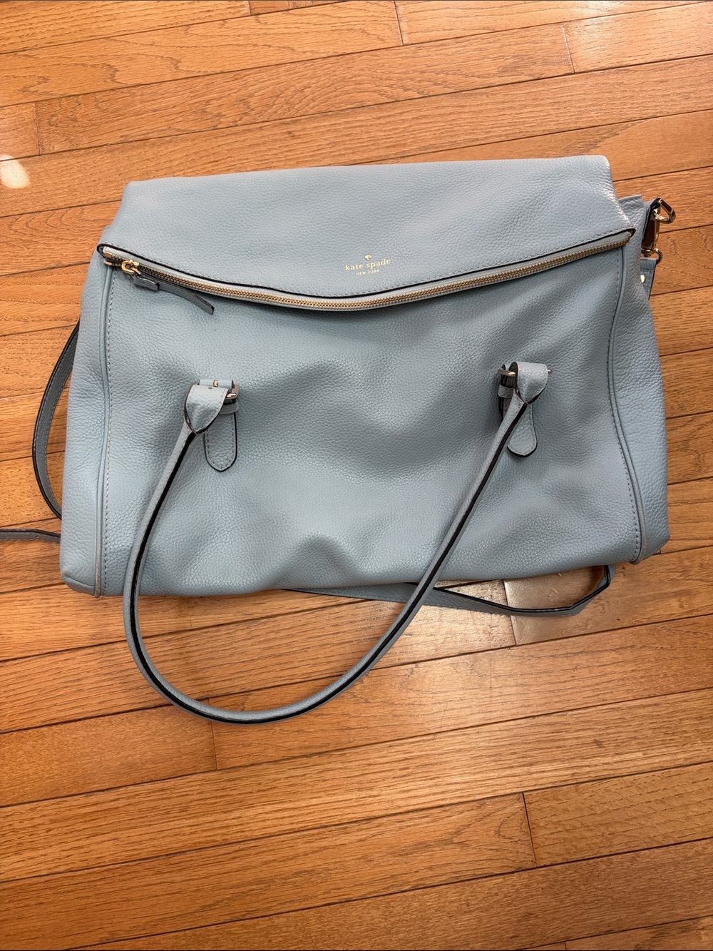 kate spade Brighton park travel Leslie pebbled leather tote